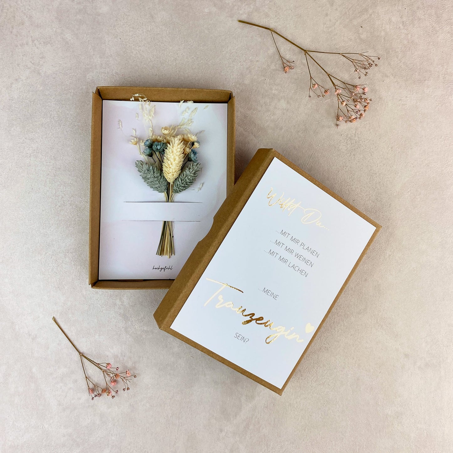 Geschenkschachtel Trauzeugin - Weiß/Gold