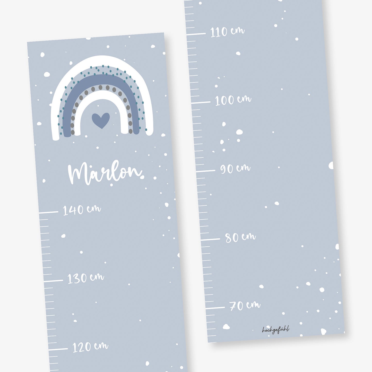Messlatte Regenbogen Babyblau