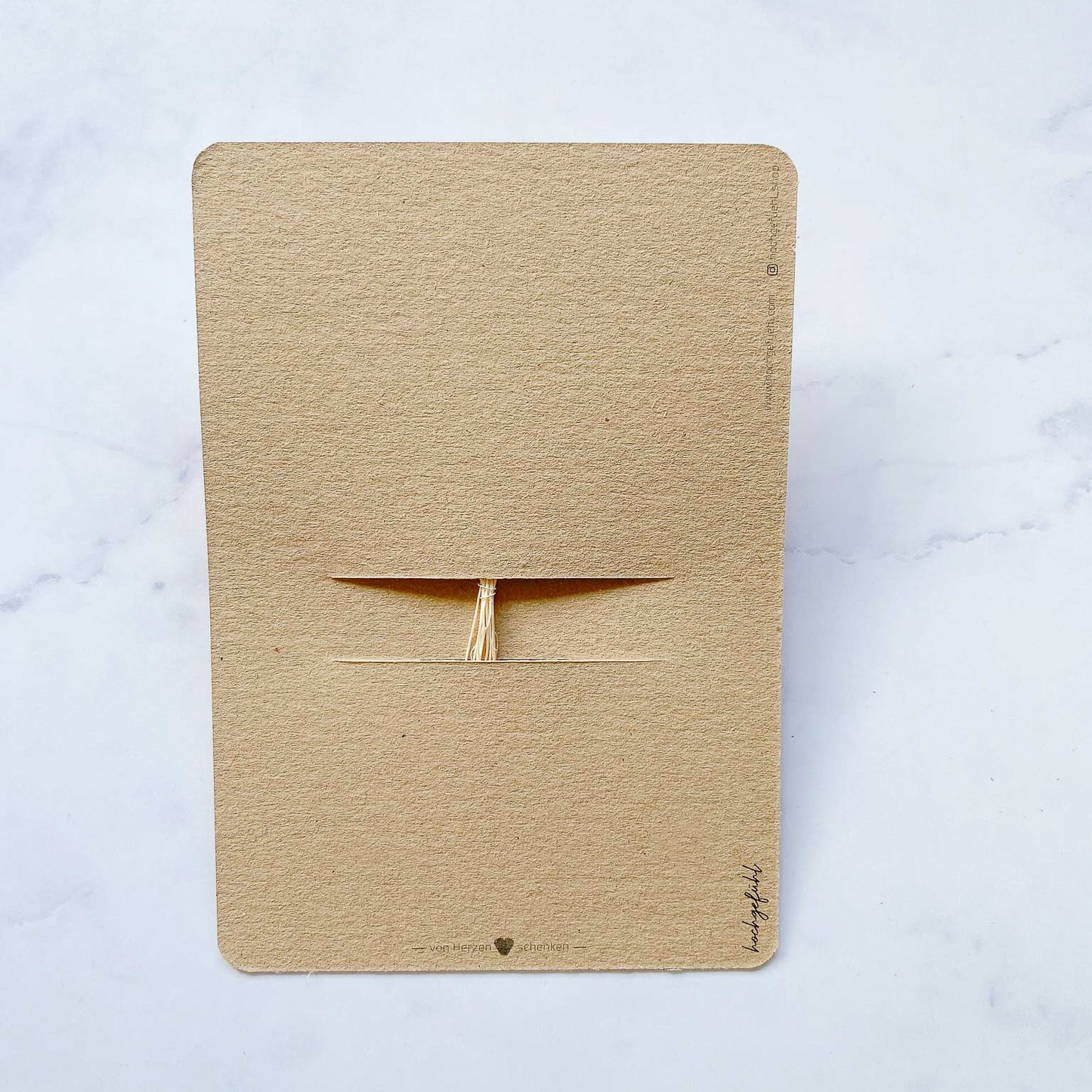 Trockenblumenkarte personalisiert