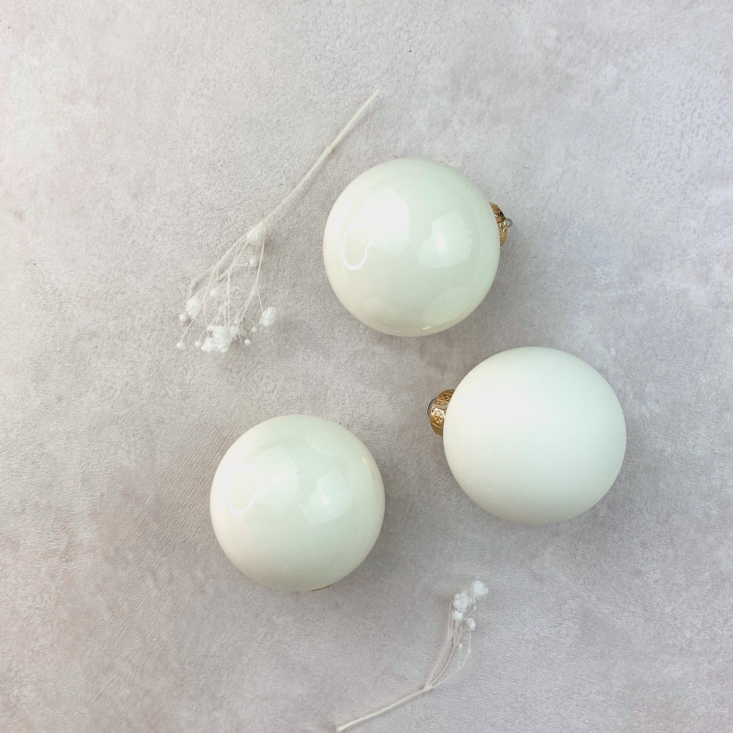 Weihnachtskugel Weiß - 6 cm