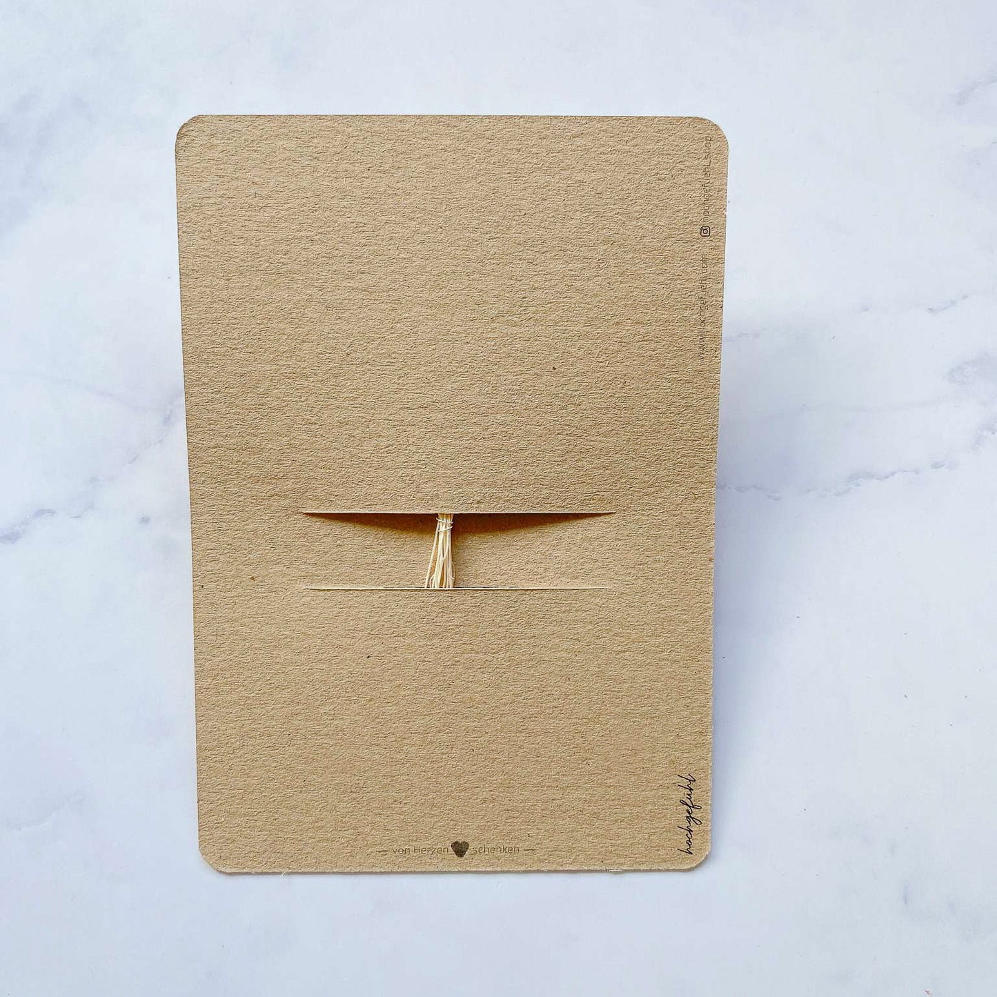 Trockenblumenkarte Happy Birthday