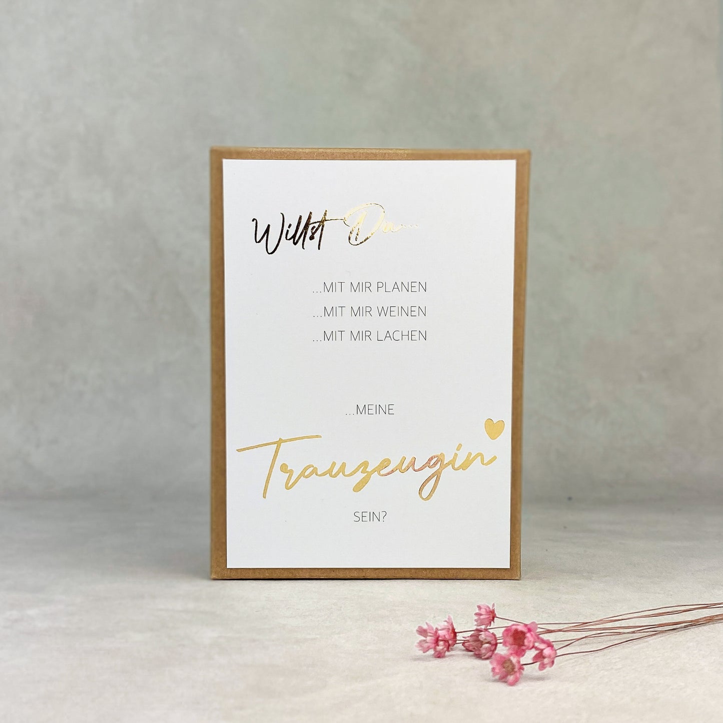 Geschenkschachtel Trauzeugin - Weiß/Gold